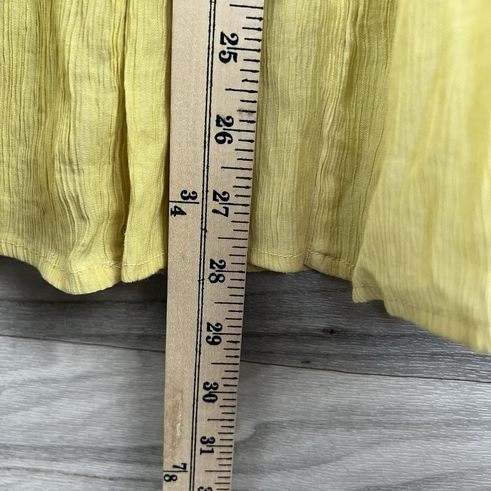 Pink Lily Strapless Tube Top Romper Women XS Yellow Coastal Beach Flowy Festival - Picture 8 of 16